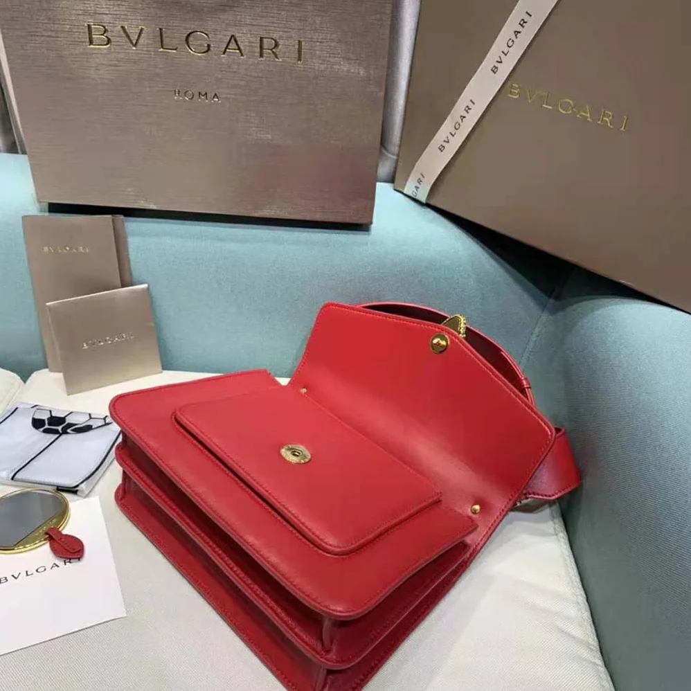 Bvlgari Serpenti Forever Crossbody Bag in Nappa Leather for Women in Red