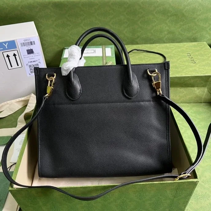 Gucci Small tote With Gucci Logo Black / GG Gucci Small tote With Gucci Logo Black / GG