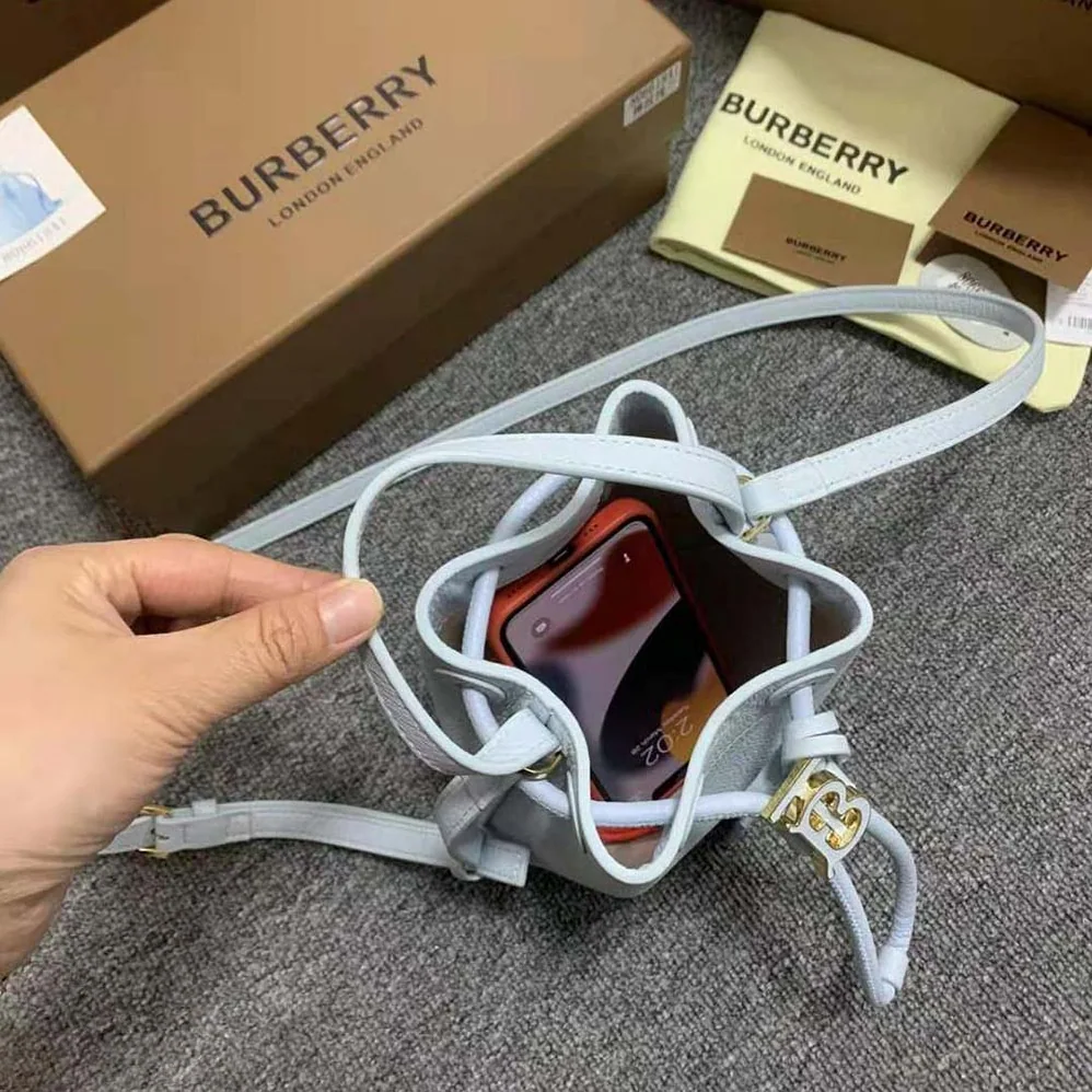 Burberry Mini TB Bucket Bag with the Thomas Burberry Monogram for Women Burberry Mini TB Bucket Bag with the Thomas Burberry Monogram for Women