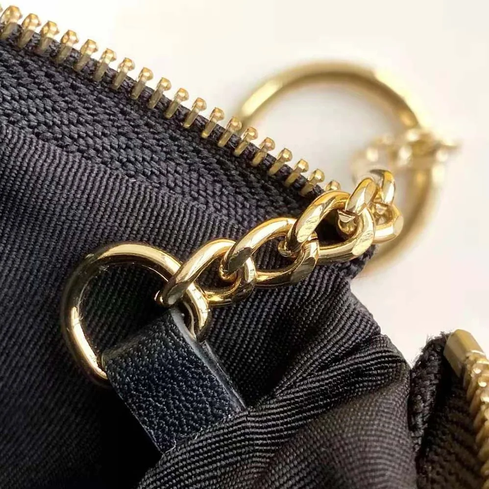 Saint Laurent YSL Monogram Key Pouch in Matelassé Leather for Women