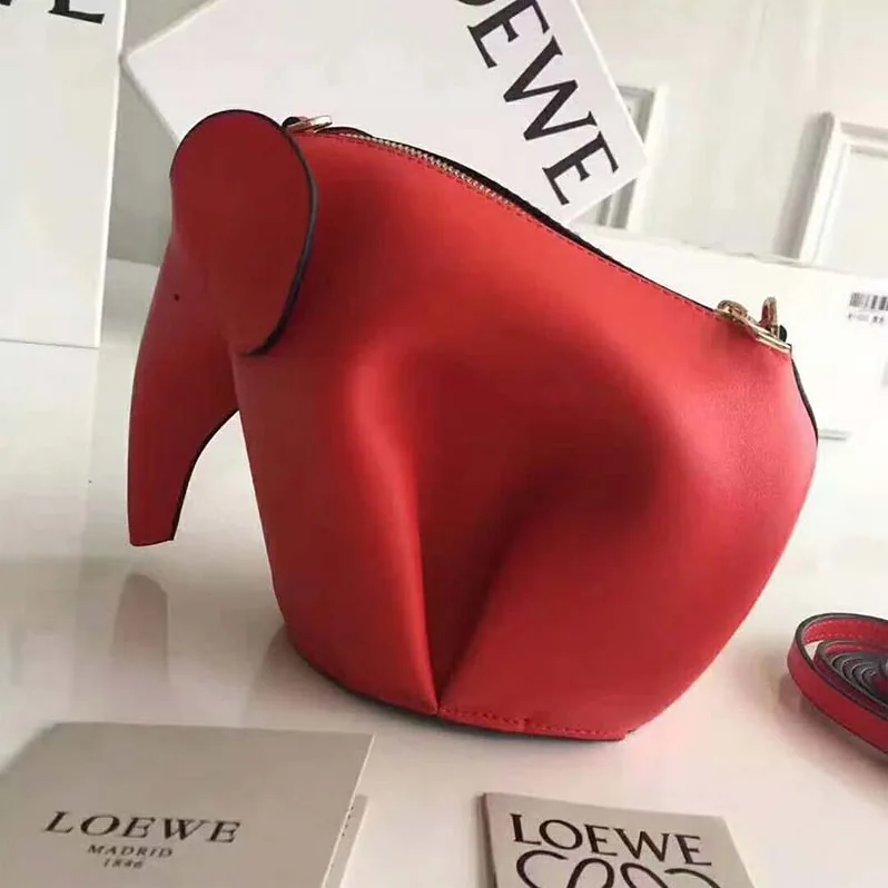 Loewe Elephant Mini Bag in Calfskin for Women in Red Loewe Elephant Mini Bag in Calfskin for Women in Red