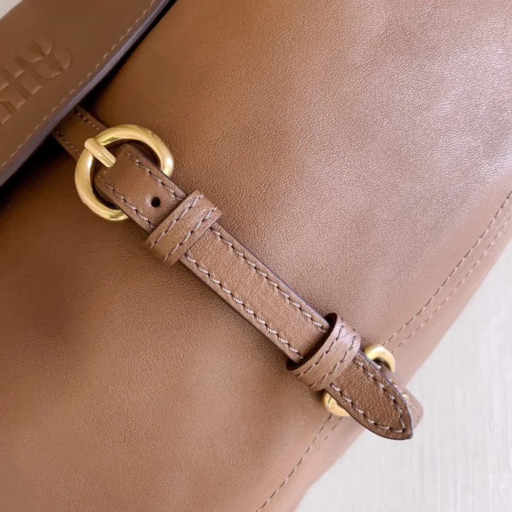 Miu Miu Rendez for Women in Vous Leather Bag Oak