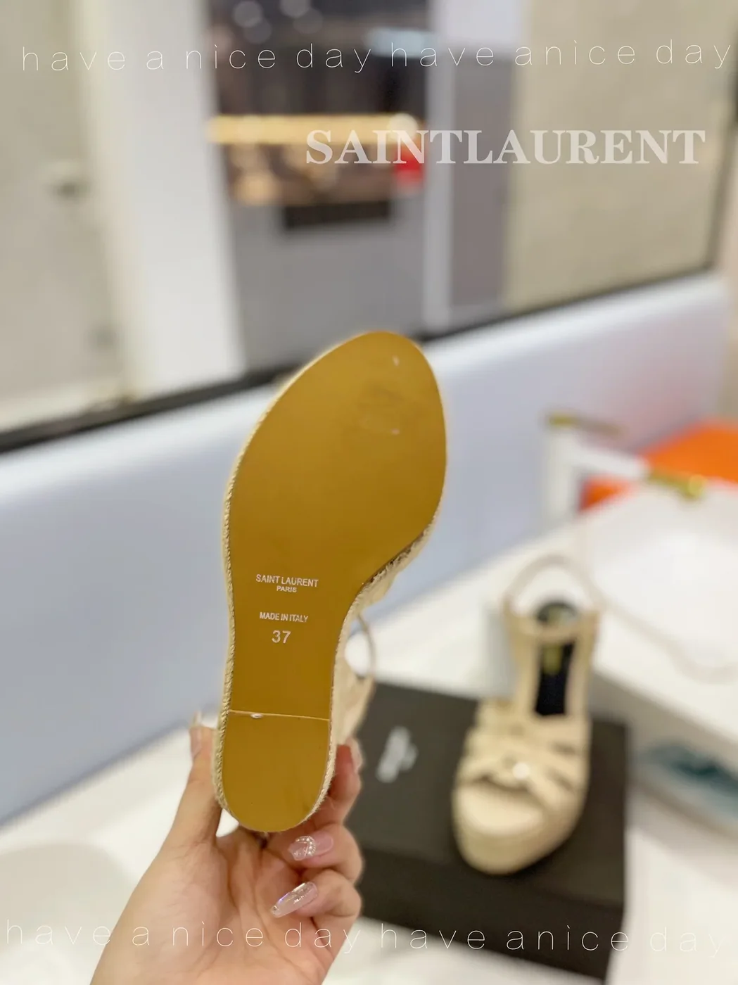 Saint Laurent Tribute Espadrilles In Patent Beige Saint Laurent Tribute Espadrilles In Patent Beige