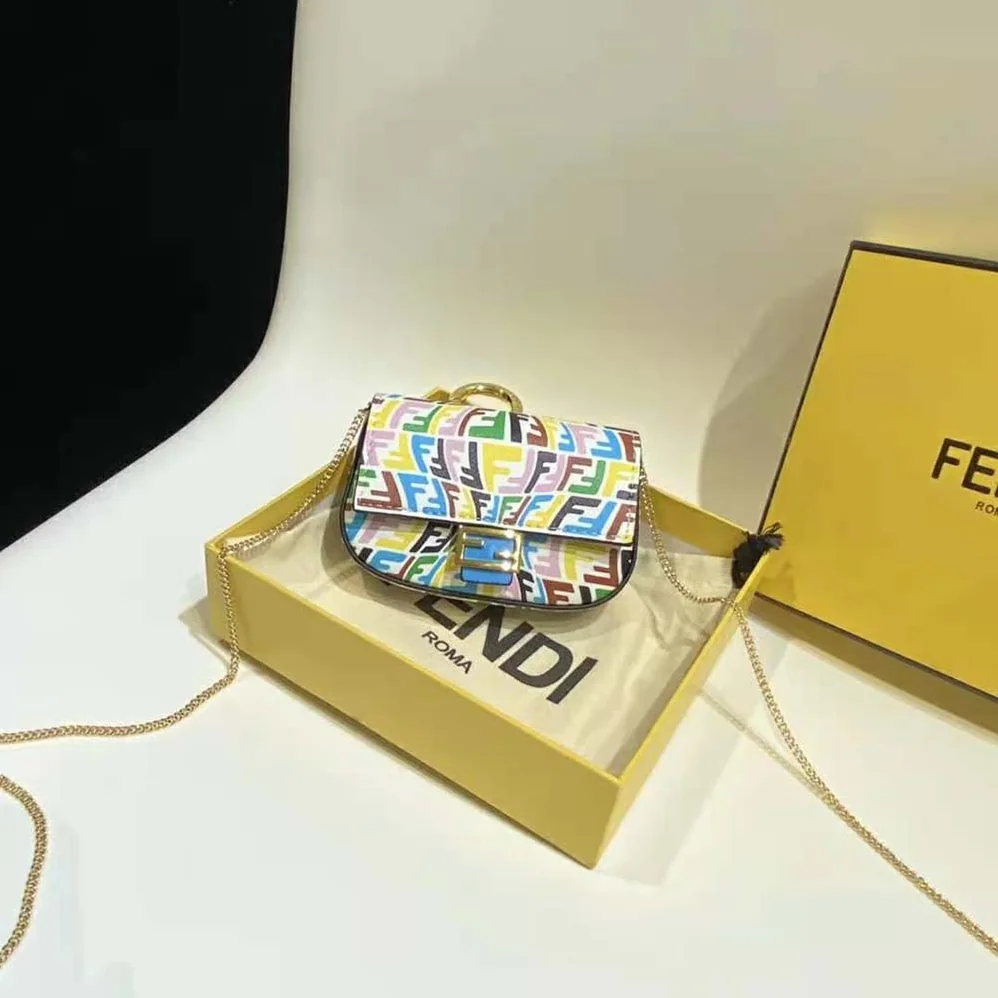 Fendi Nano Baguette Charm Multicolor Leather Charm for Women Fendi Nano Baguette Charm Multicolor Leather Charm for Women
