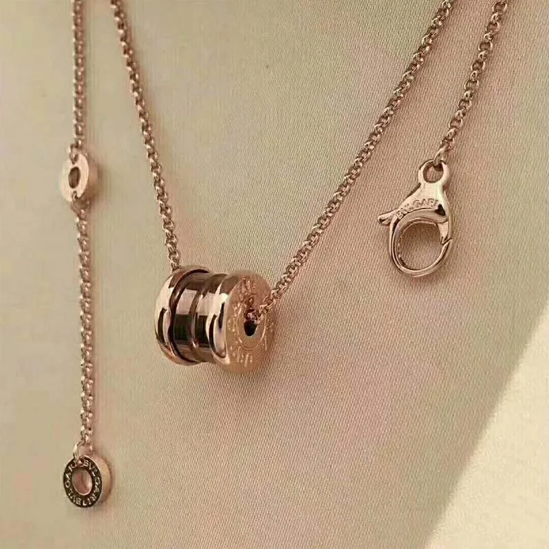 Bvlgari B.zero1 Necklace 18 KT Rose Gold Chain Pendant for Women Bvlgari B.zero1 Necklace 18 KT Rose Gold Chain Pendant for Women