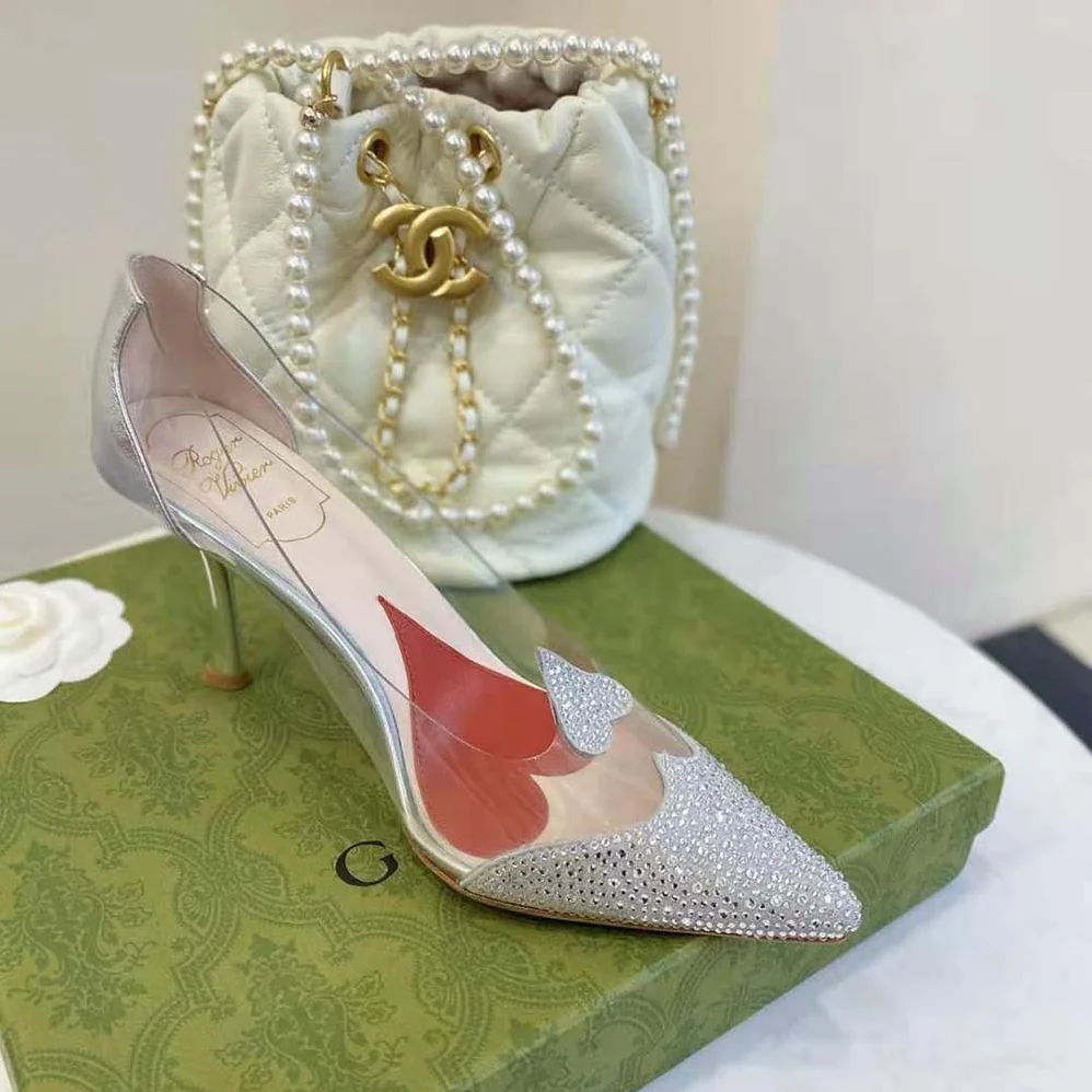 Roger Vivier I Love Vivier Crystal Pumps in PVC for Women Roger Vivier I Love Vivier Crystal Pumps in PVC for Women