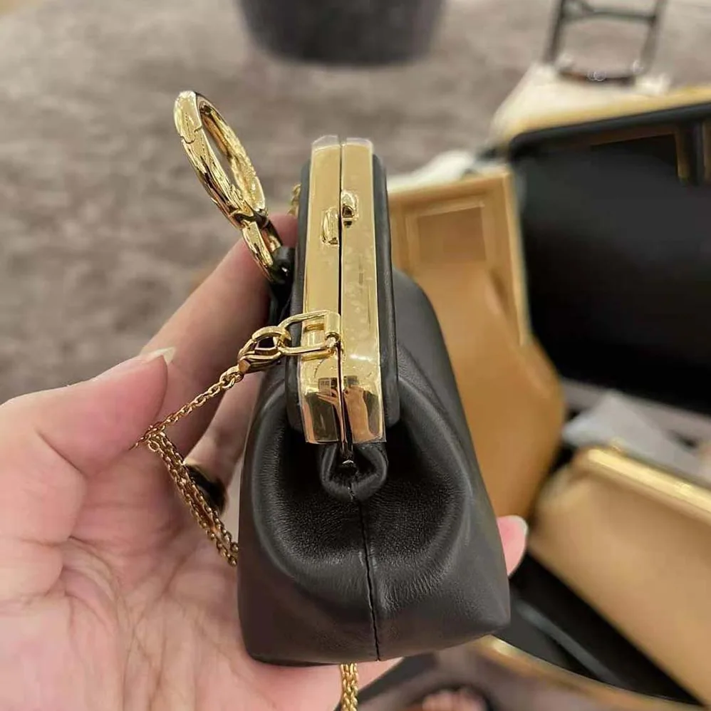 Fendi Nano Fendi First Charm Nappa Leather for Women in Black