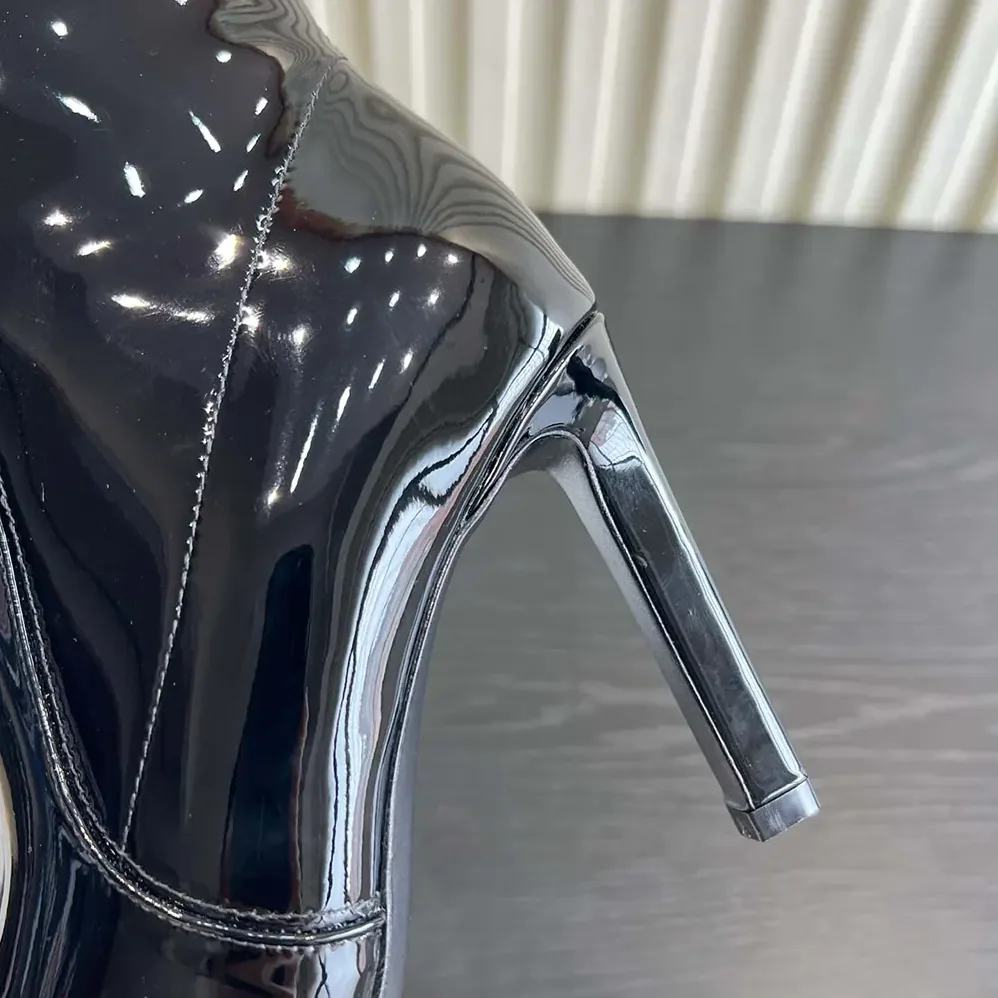 Saint Laurent YSL Francoise Boots In Smooth Leather Black for Women