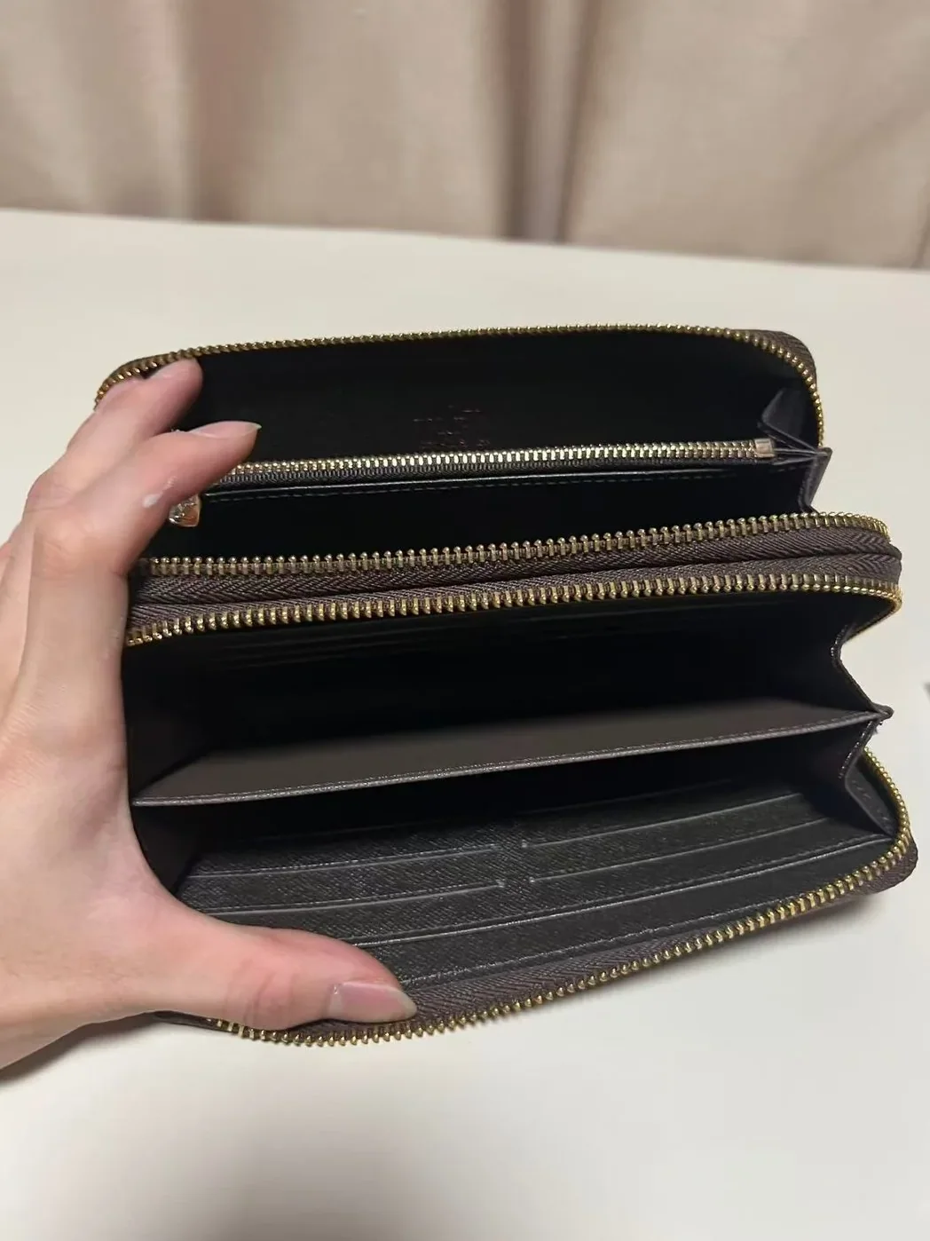 Louis Vuitton Clemence Wallet Damier Ebene Canvas
