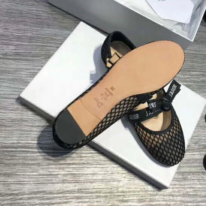 Dior Shoes Miss J'Adior Mesh Ballet Pump for Women in Black Dior Shoes Miss J'Adior Mesh Ballet Pump for Women in Black