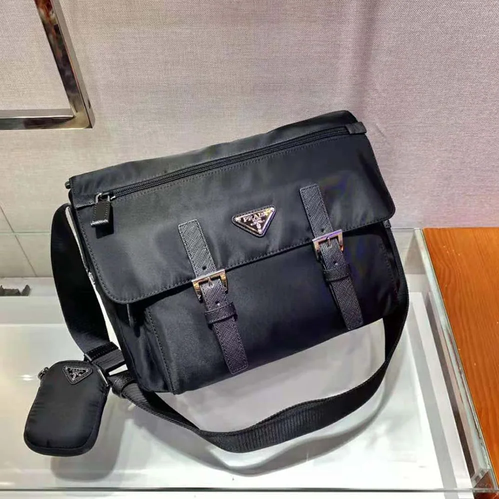 Prada Re-Nylon Shoulder Bag for Women in Black