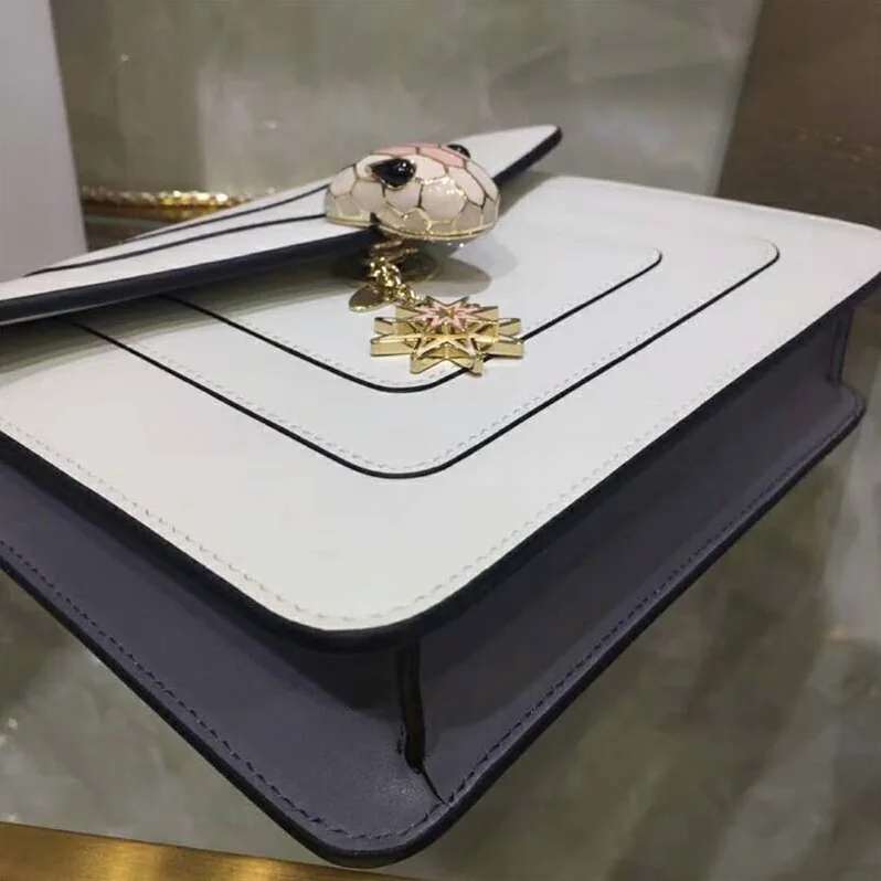 Bvlgari Serpenti Forever Pop Wishes in White Agate Calf Leather for Women