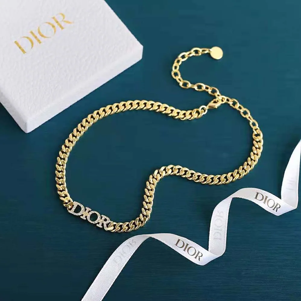 Dior Dio(r)evolution Choker Gold-Finish Metal and White Crystals for Women