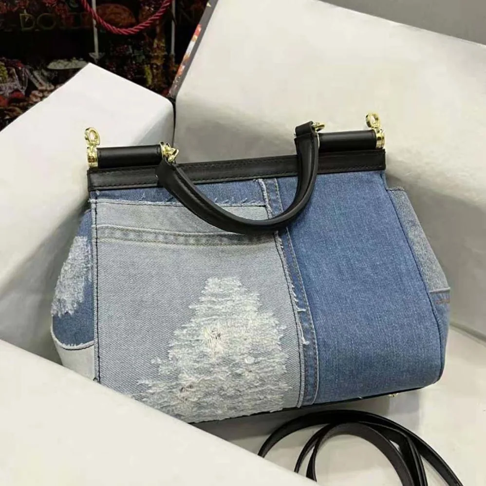 Dolce Gabbana D&G Large Sicily Handbag for Women in Blue