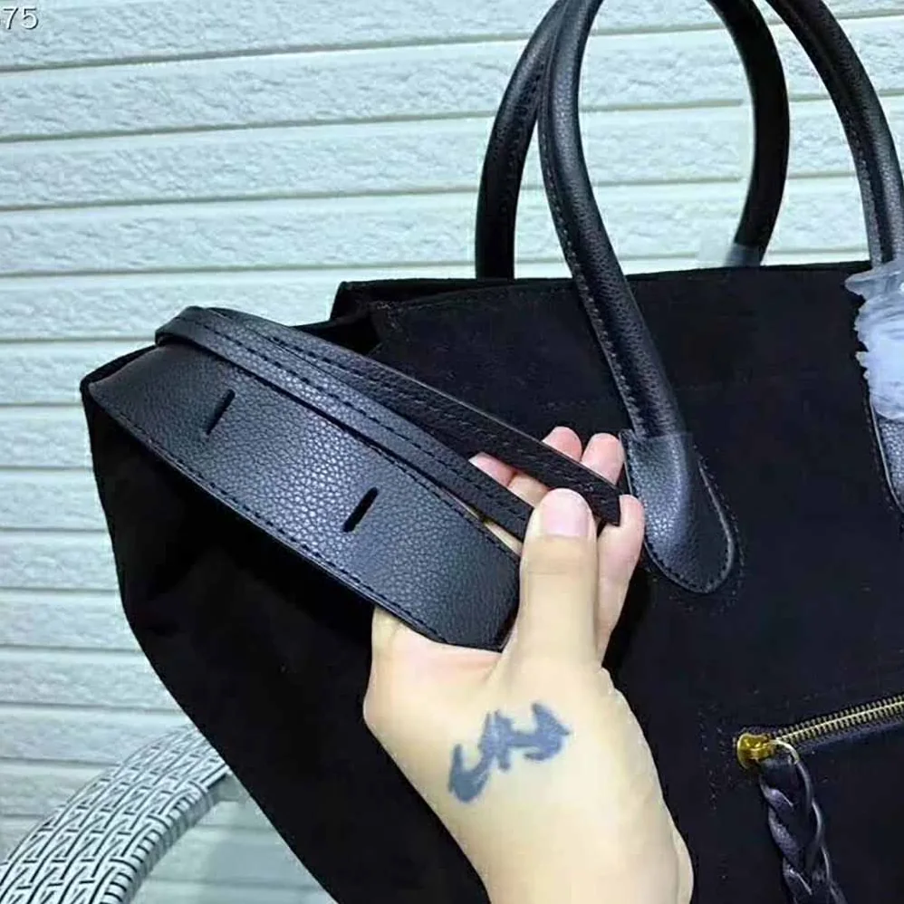 Celine Medium Luggage Phantom Bag in Baby Calfskin Leather in Black Celine Medium Luggage Phantom Bag in Baby Calfskin Leather in Black