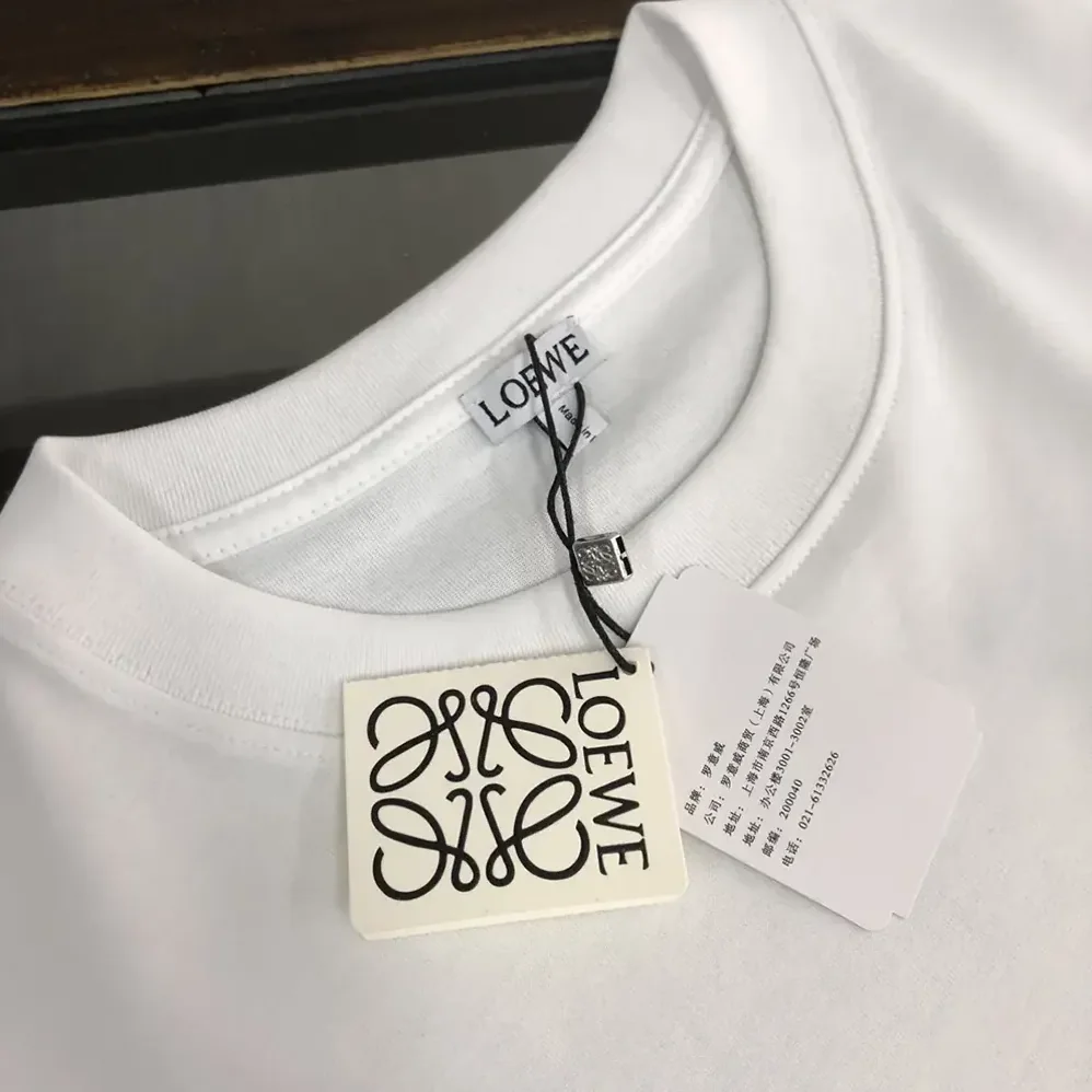 Loewe Regular Fit T-shirt in Cotton for Men in White Loewe Regular Fit T-shirt in Cotton for Men in White