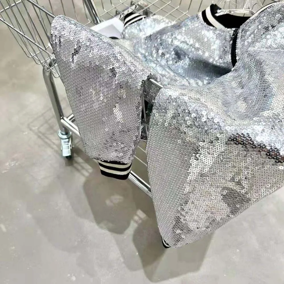 Celine Teddy Jacket in Cotton Fleece for Women in Silver
