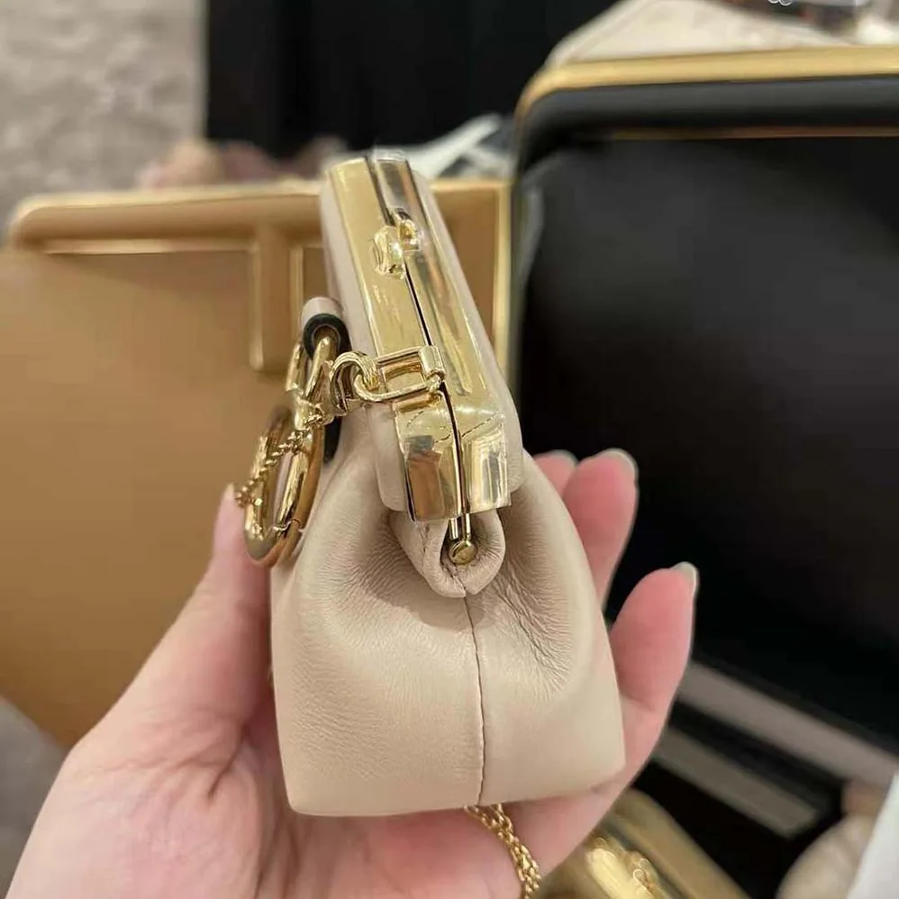 Fendi Nano Fendi First Charm Nappa Leather for Women in White Fendi Nano Fendi First Charm Nappa Leather for Women in White