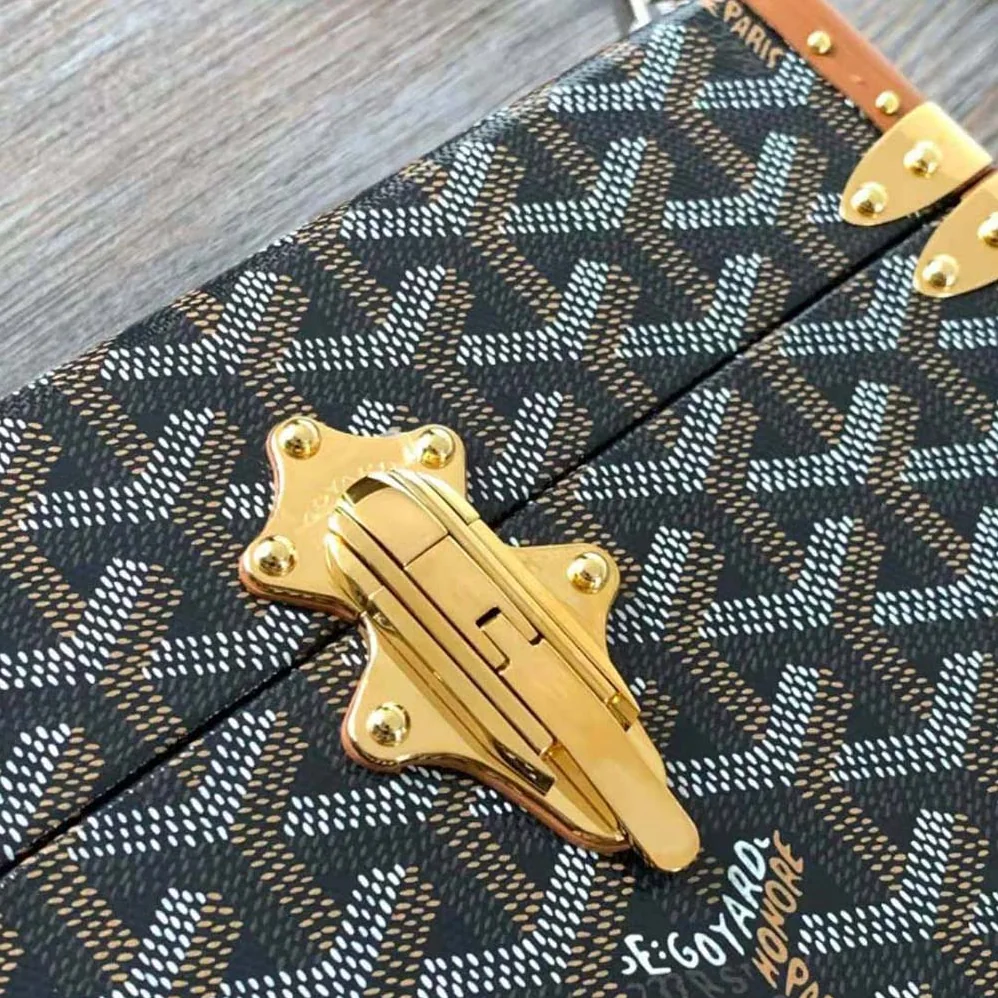Goyard Cassette Trunk Bag in Goyardine Canvas & Clamecy Cowhide for Women in Brown