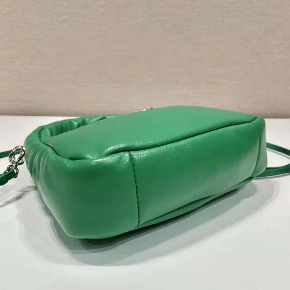 Prada Soft Padded Nappa Leather Mini-Bag for Women in Green