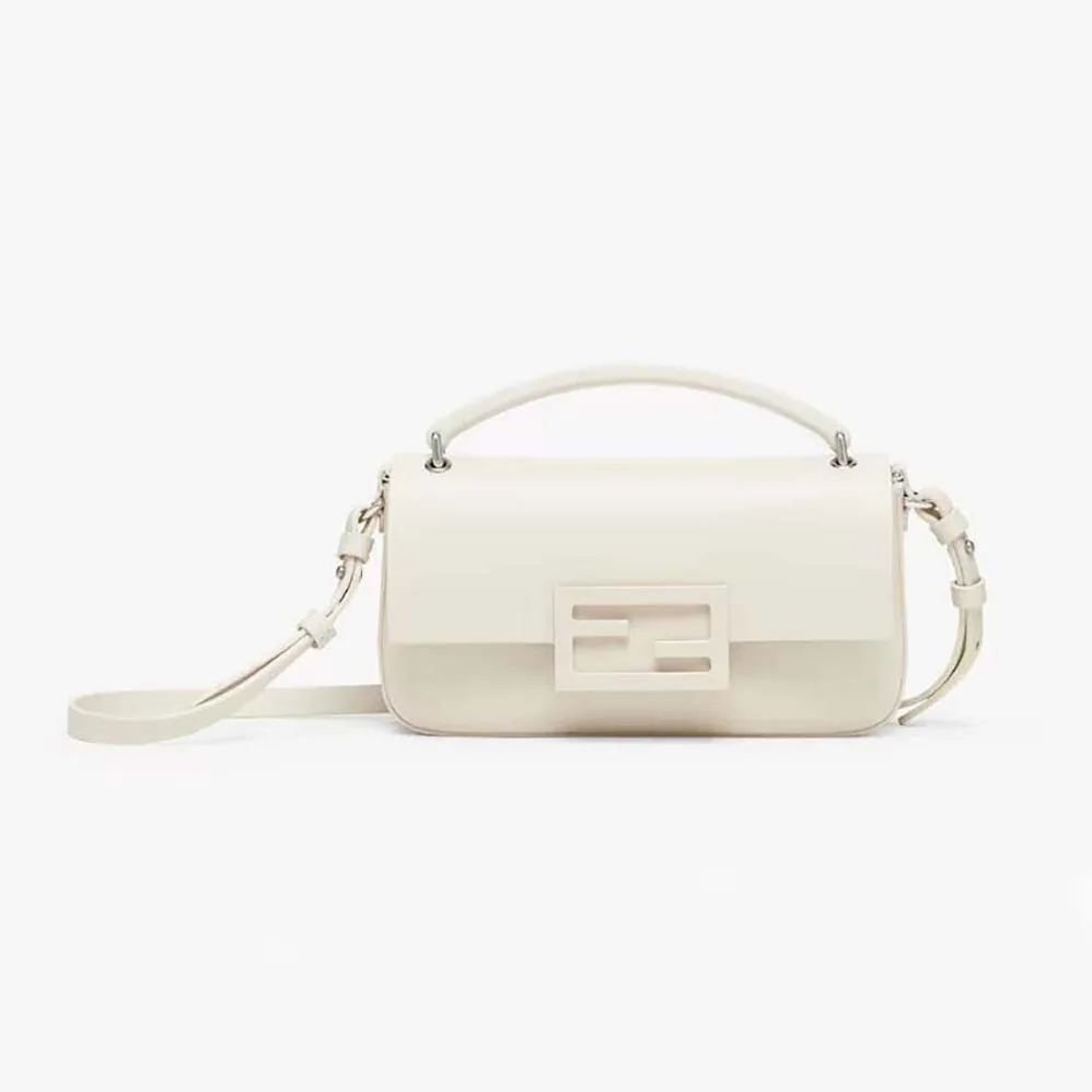 Fendi Baguette Phone Pouch White Patent Leather Pouch for Women Fendi Baguette Phone Pouch White Patent Leather Pouch for Women