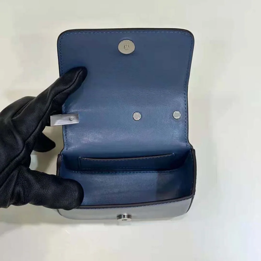 Fendi Nano Bag F Blue Leather Mini for Women in Bag Fendi Nano Bag F Blue Leather Mini for Women in Bag
