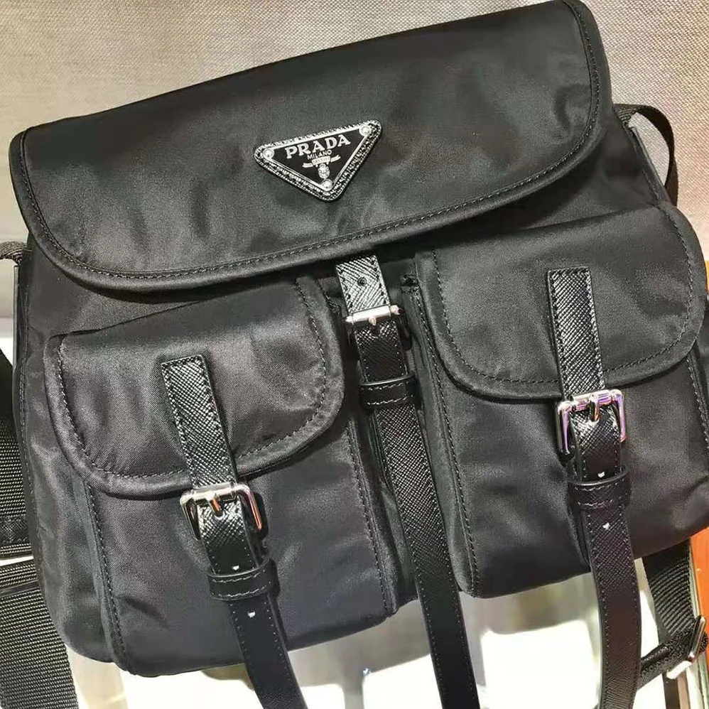 Prada Nylon Shoulder Bag for Women in Black