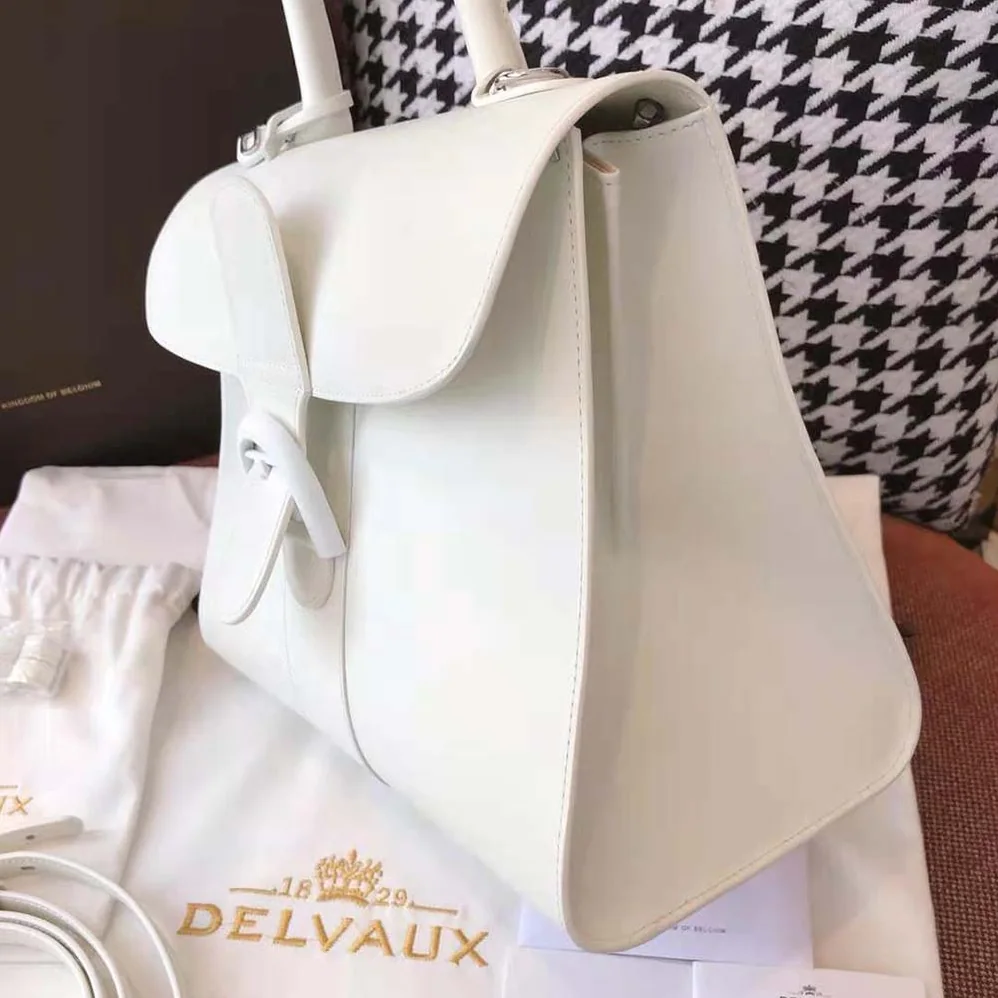 Delvaux Brillant MM in Box Calf for Women in White Delvaux Brillant MM in Box Calf for Women in White