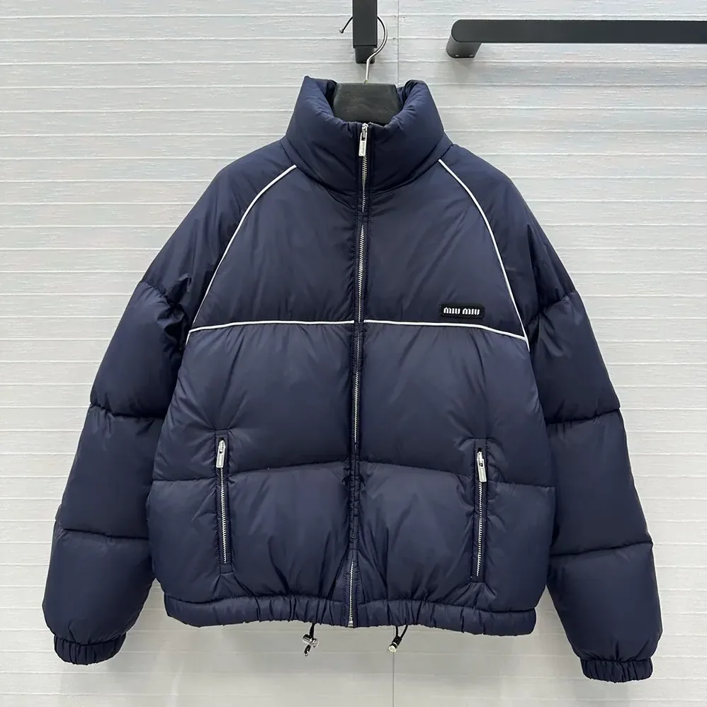 Miu Miu Technical Pongé Down Jacket for Women Miu Miu Technical Pongé Down Jacket for Women