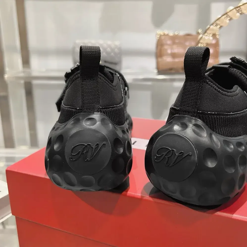 Roger Vivier Viv' Run Light Trekky Sneakers in Fabric for Women in Black Roger Vivier Viv' Run Light Trekky Sneakers in Fabric for Women in Black