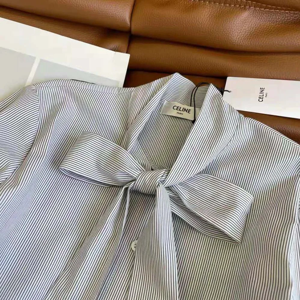 Celine Lavalliere Blouse in Silk Poplin for Women