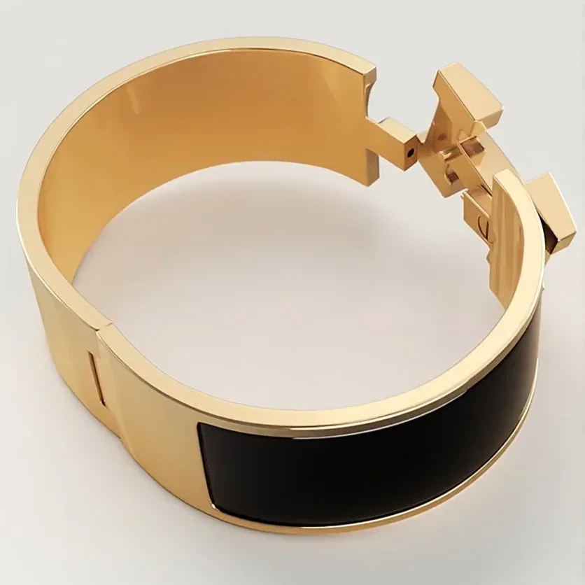 Hermes Clic Clac H Bracelet Noir 01PM