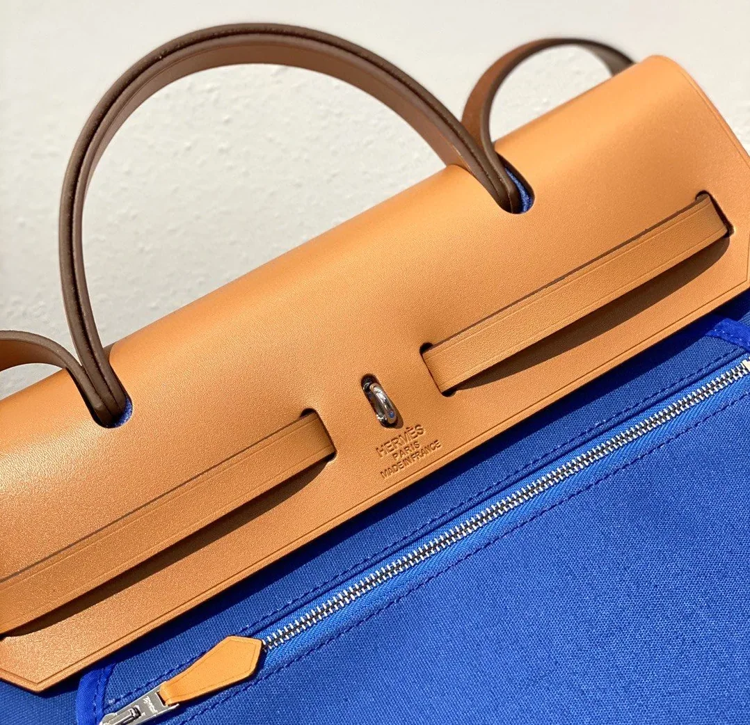 Hermes Herbag Zip Bag Blue, Silver Toned Hardware Bag Hermes Herbag Zip Bag Blue, Silver Toned Hardware Bag