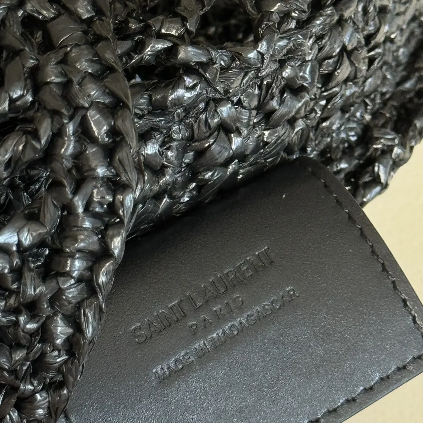 Saint Laurent YSL Oxalis Bag in Raffia Macramé for Women