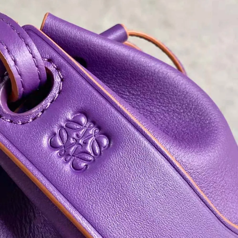 Loewe Nano Balloon Bag in Nappa and Calfskin for Women in Purple Loewe Nano Balloon Bag in Nappa and Calfskin for Women in Purple