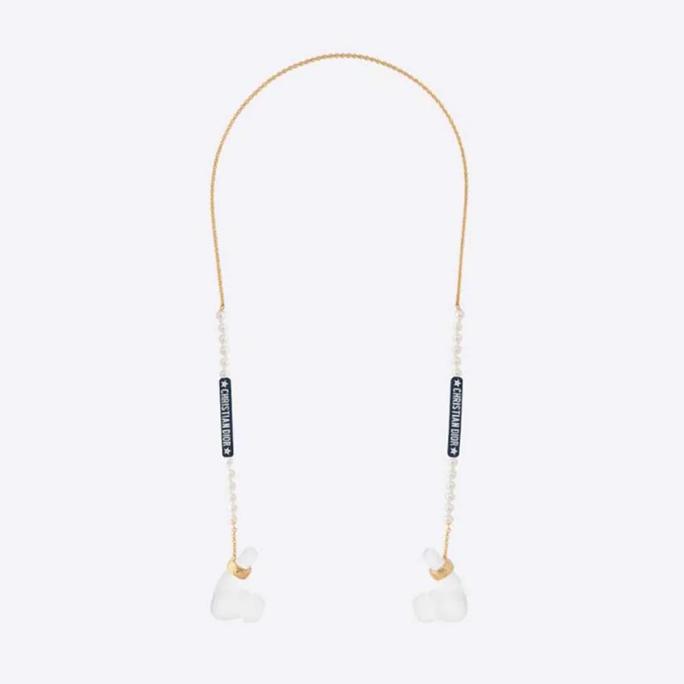 Dior D-Vibe Necklace for Headphones Gold for Women in Finish Metal Dior D-Vibe Necklace for Headphones Gold for Women in Finish Metal
