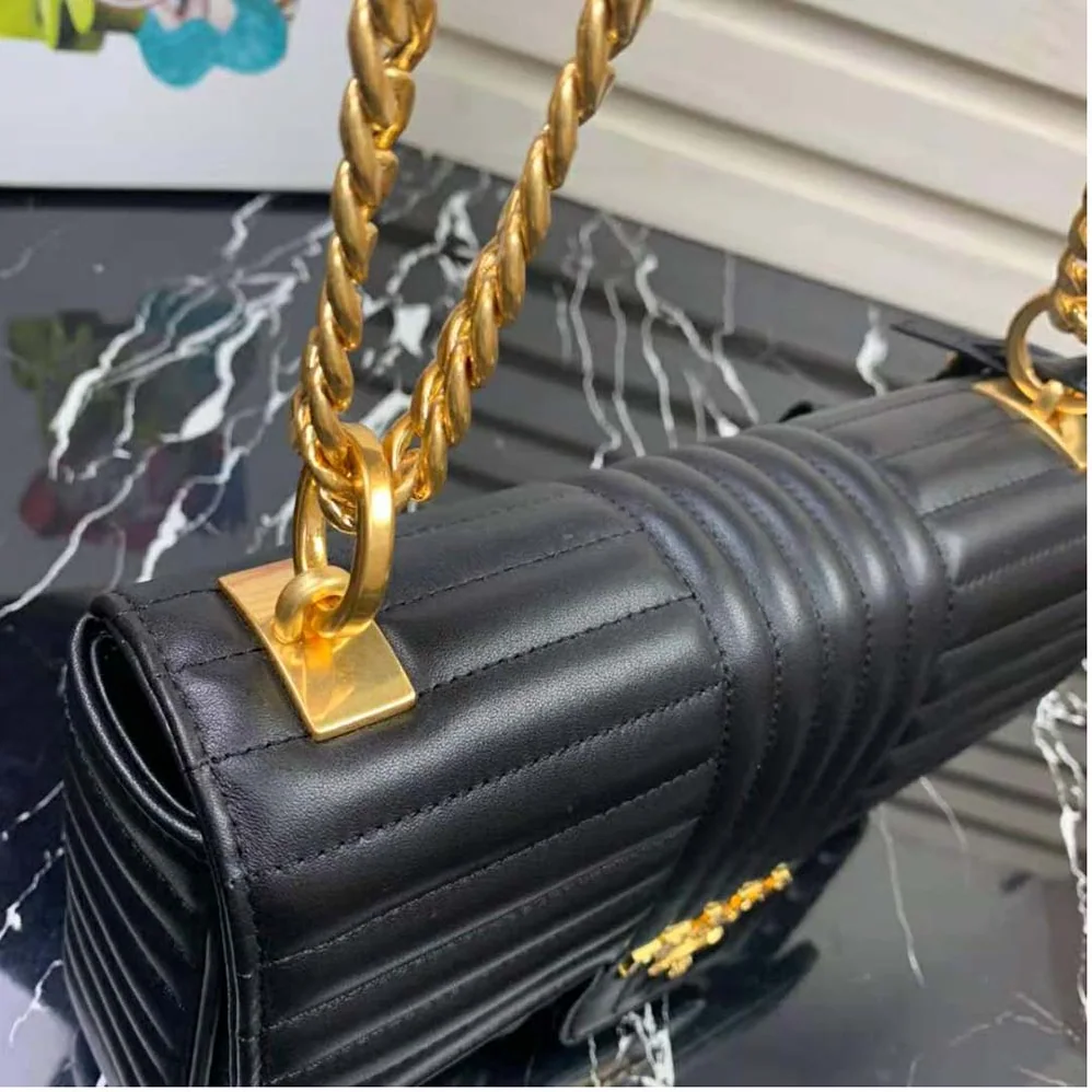 Prada Medium Leather Prada Diagramme Bag for Women in Black