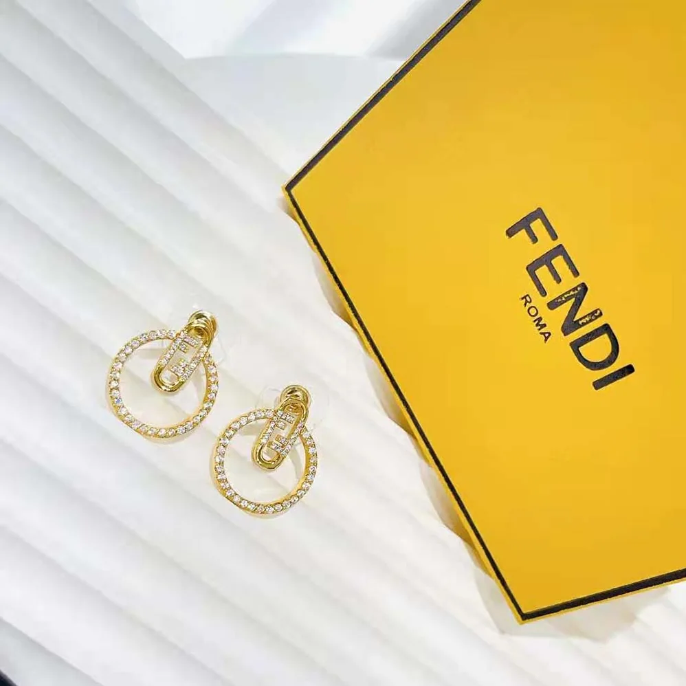 Fendi Hoop Earrings with Fendi O'Lock Motif for Women