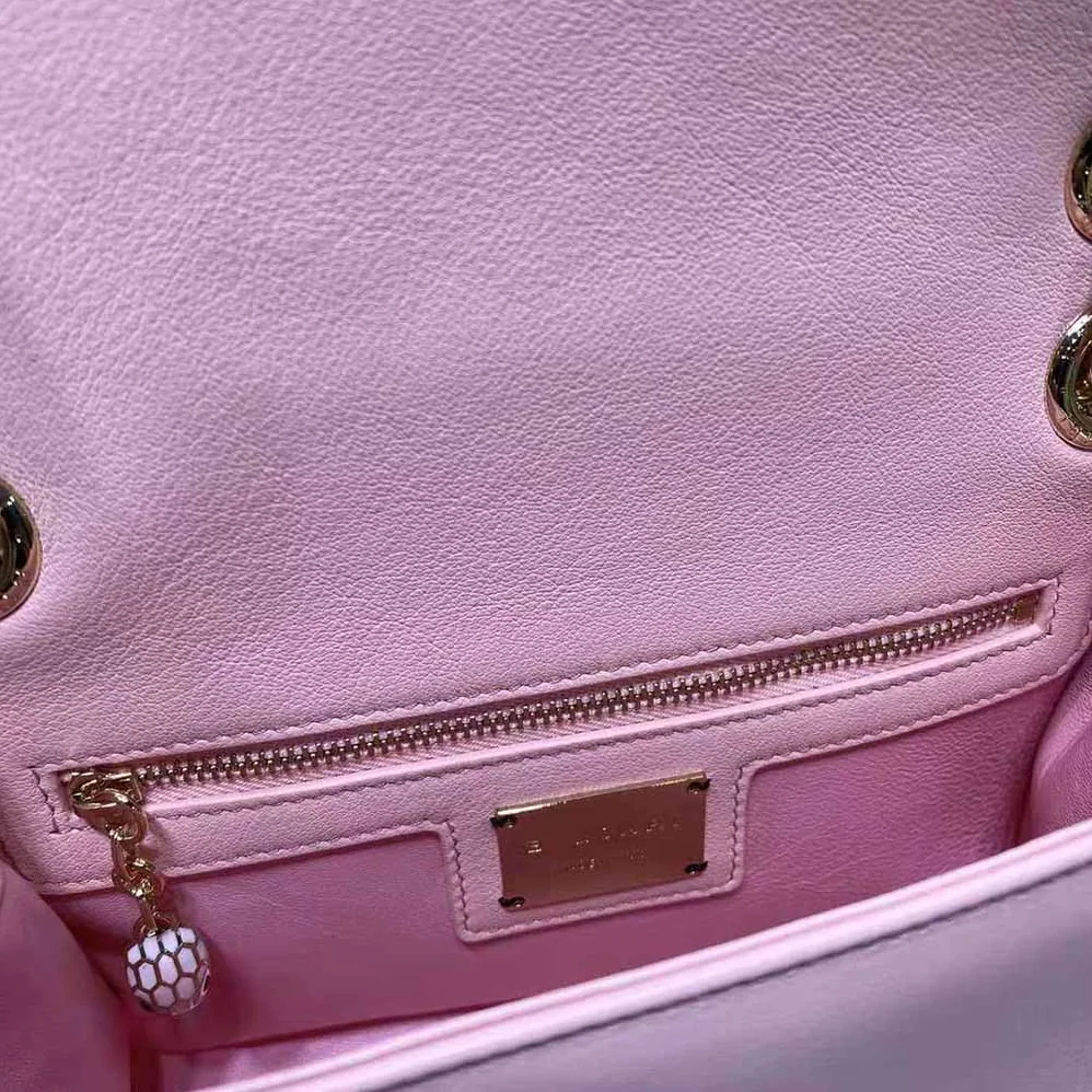 Bvlgari Serpenti Cabochon Shoulder Bag for Women in Pink