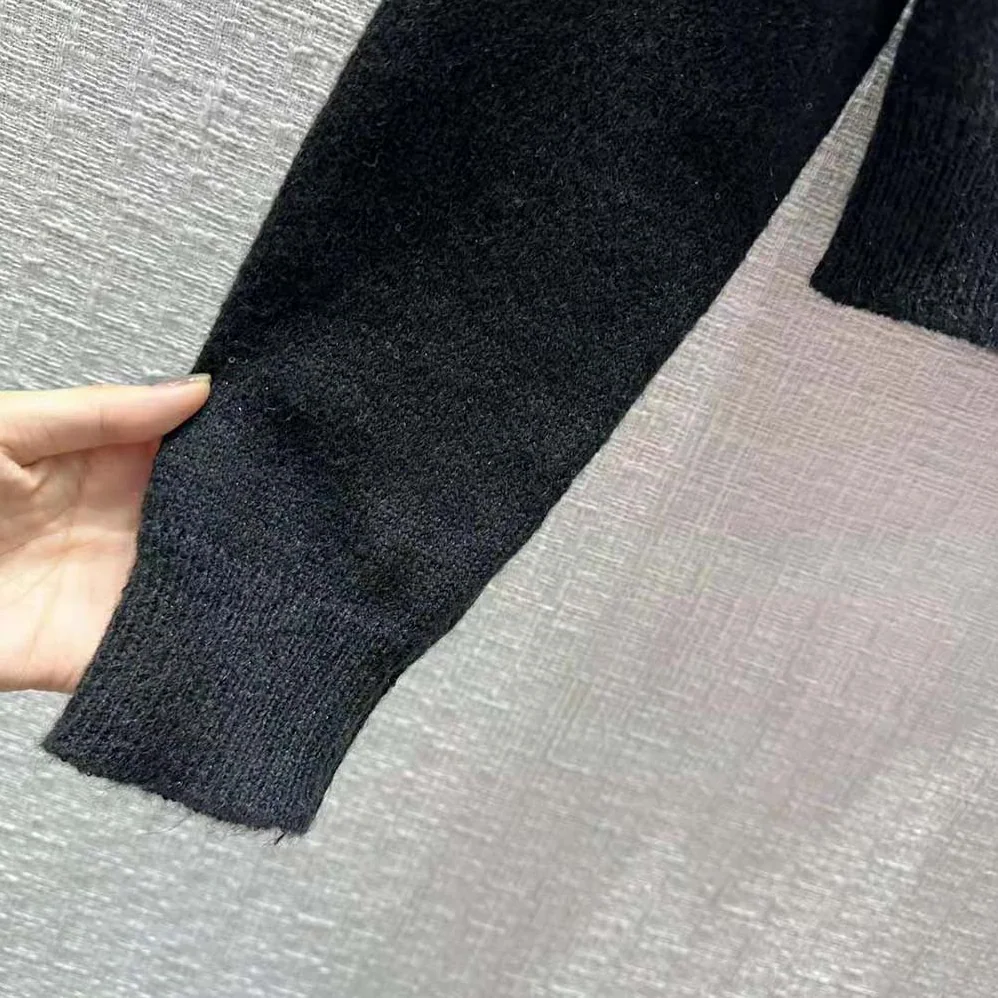 Celine Cardigan with Bow in Alpaca for Men in Black