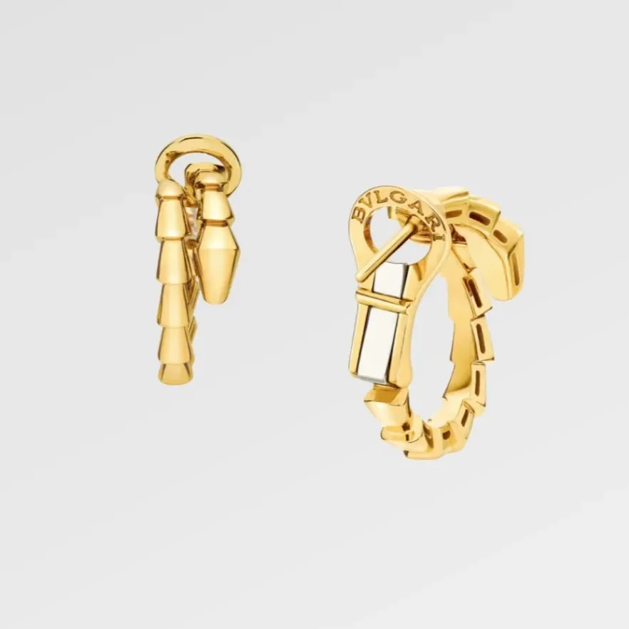 Bvlgari Serpenti Viper Earrings Yellow Gold