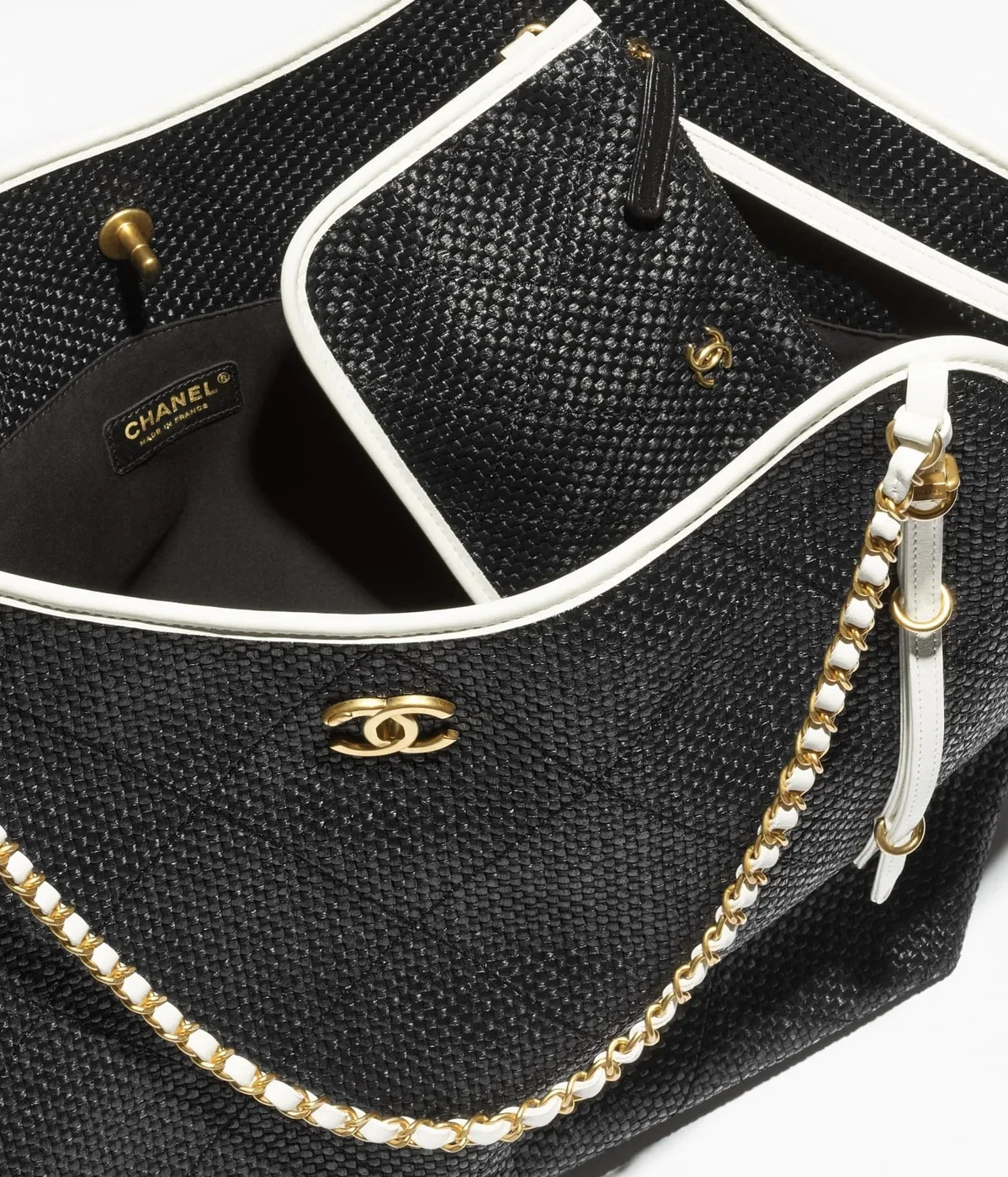 Chanel Shopping Maxi Tote Bag in Black Gold Hardware