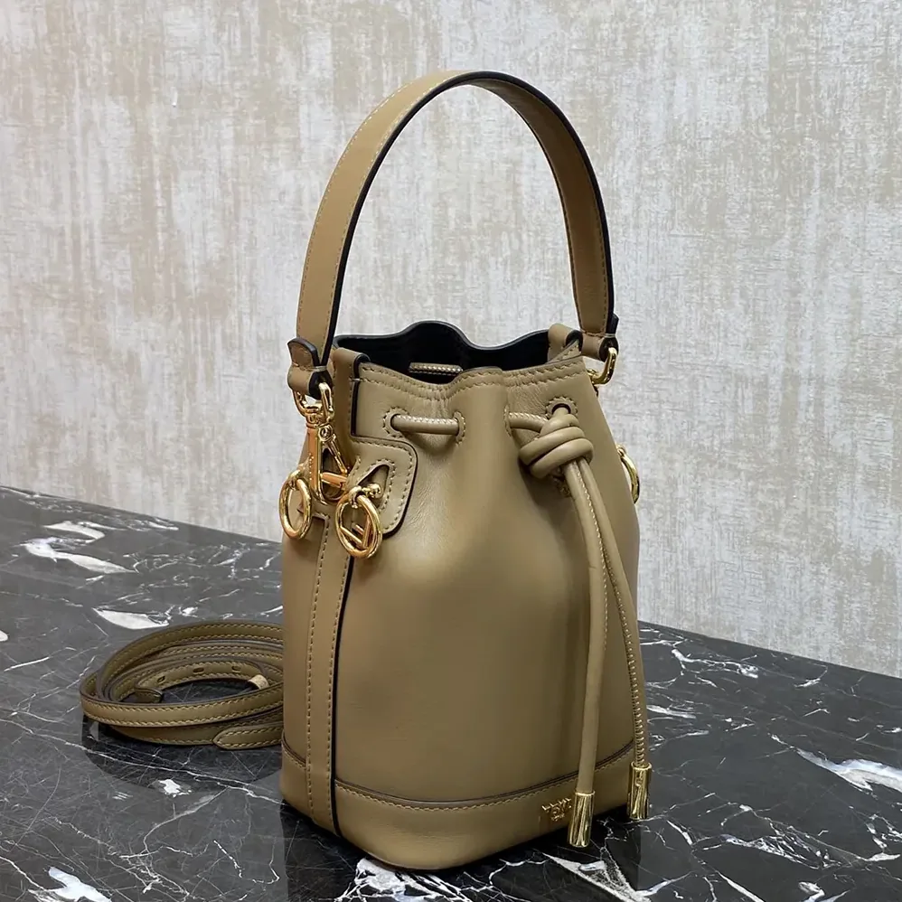 Fendi Mon Tresor Cappuccino Leather Mini for Women in bag