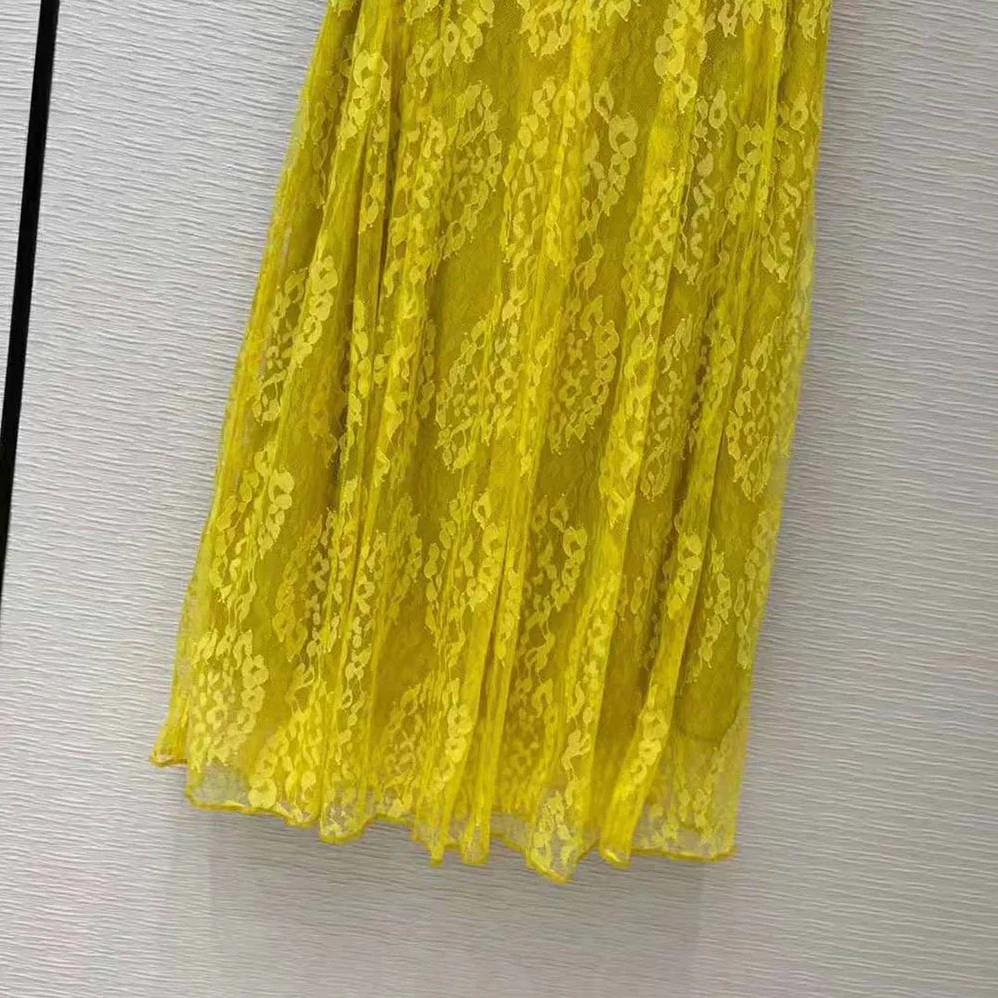 Fendi Yellow Lace Skirt with The ABC of Femininity for Women