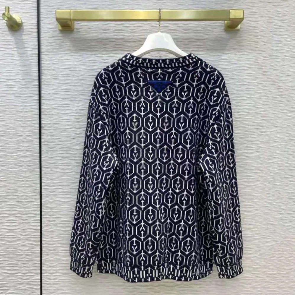 Prada Jacquard Shetland Wool Cardigan for Women Prada Jacquard Shetland Wool Cardigan for Women