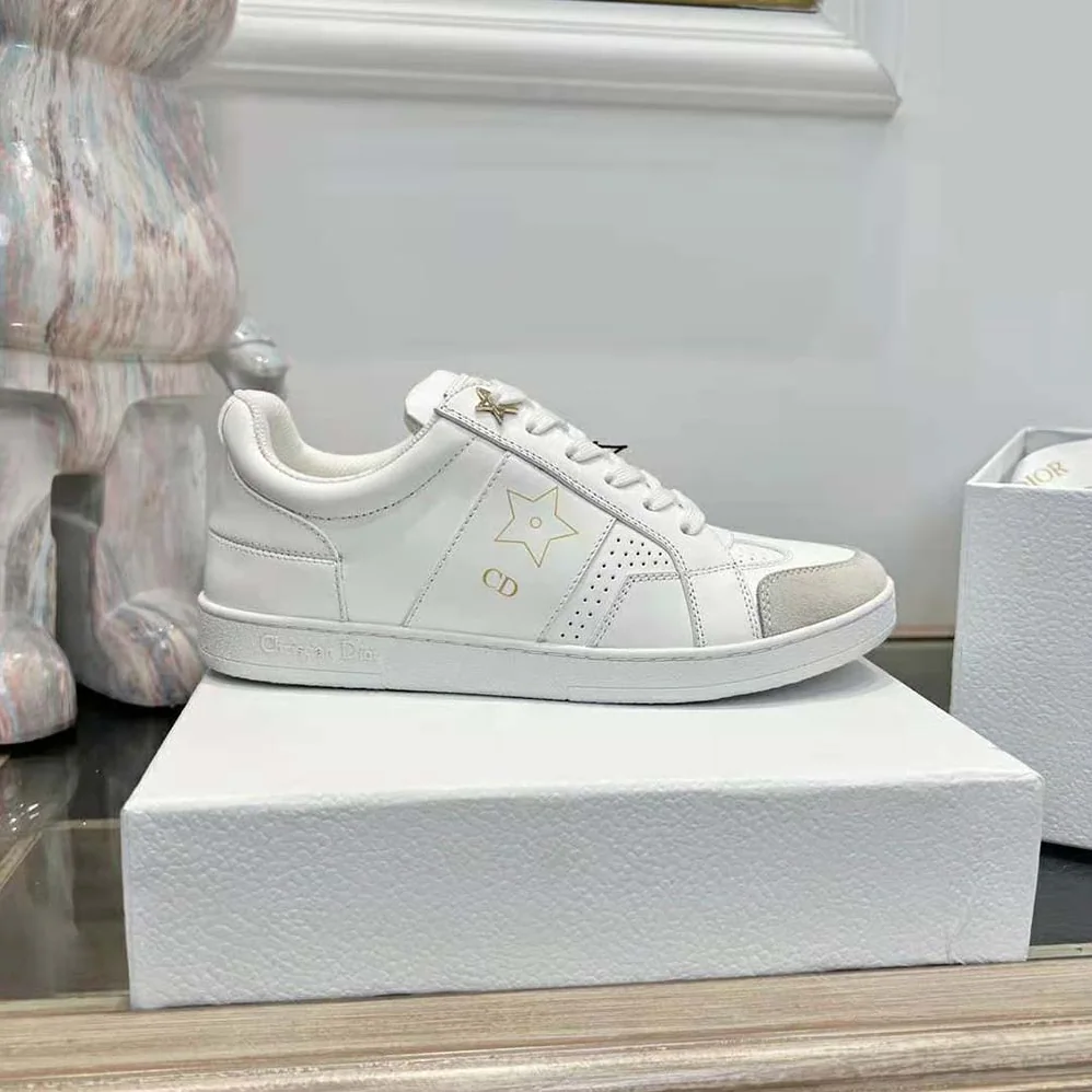 Dior Star Sneaker White Calfskin and Suede for Unisex Dior Star Sneaker White Calfskin and Suede for Unisex