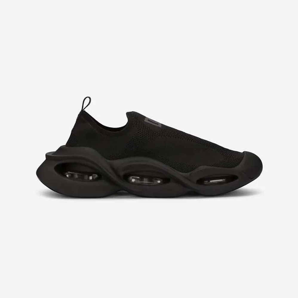 Dolce Gabbana D&G Stretch Mesh Wave Sneakers for Unisex in Black Dolce Gabbana D&G Stretch Mesh Wave Sneakers for Unisex in Black