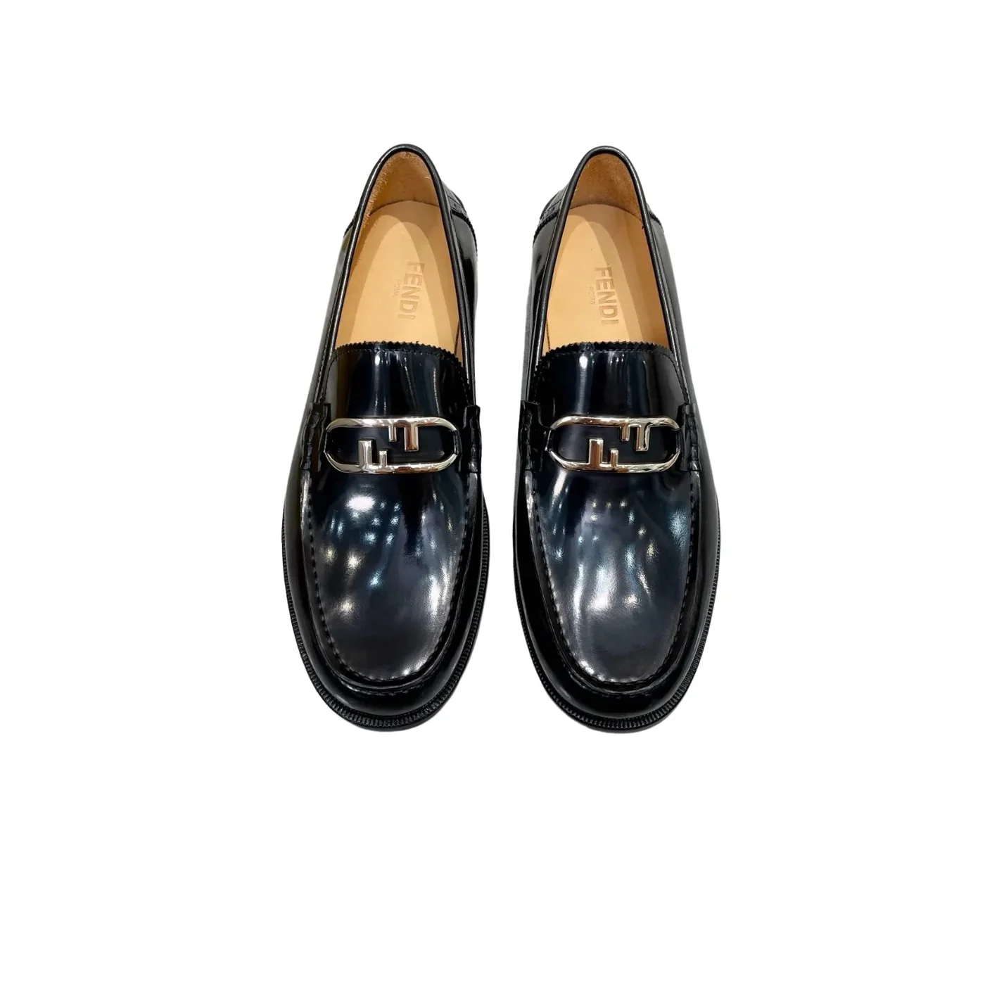 Fendi FD OLock Loafers Black 7D1557AK1TF0ABB