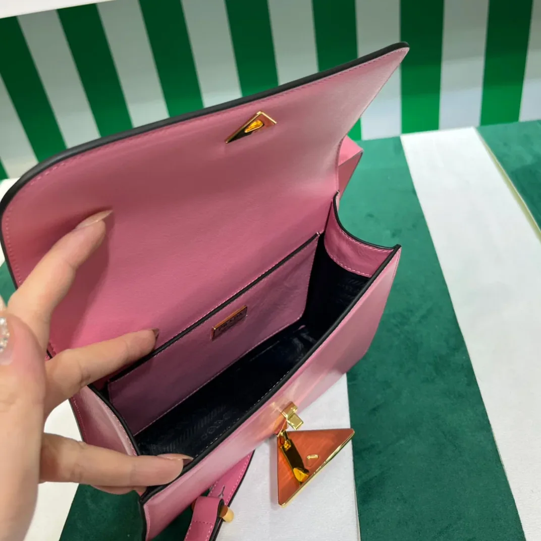 Prada Emblème Shoulder Bag In Pink / 1BD340_2A3A_F0ZCL_V_UTO