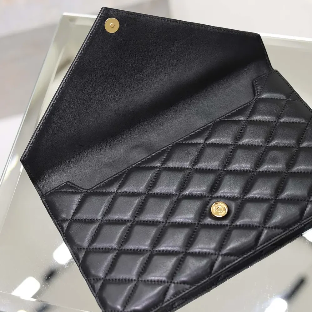 Saint Laurent YSL Paris Pouch In Lambskin Black for Women Saint Laurent YSL Paris Pouch In Lambskin Black for Women